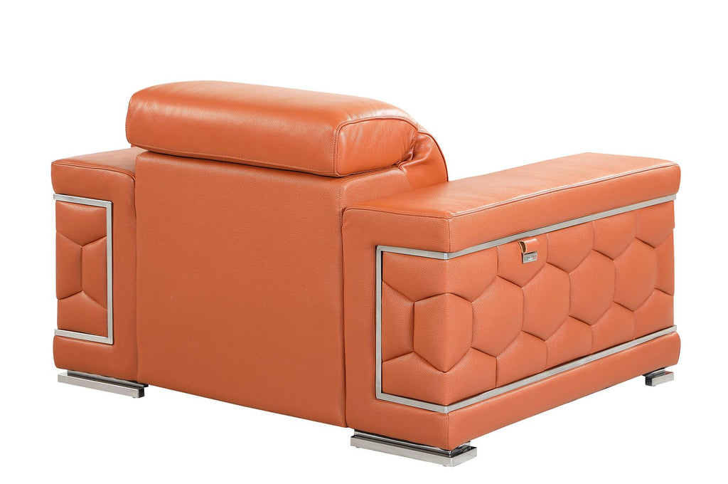 692 Divanitalia Chair with Adjustable Headrest in Top-grain Italian Leather - Camel - SKU 692-CH-CAMEL - view 3