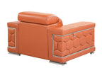 692 Divanitalia Chair with Adjustable Headrest in Top-grain Italian Leather - Camel - SKU 692-CH-CAMEL - view 3