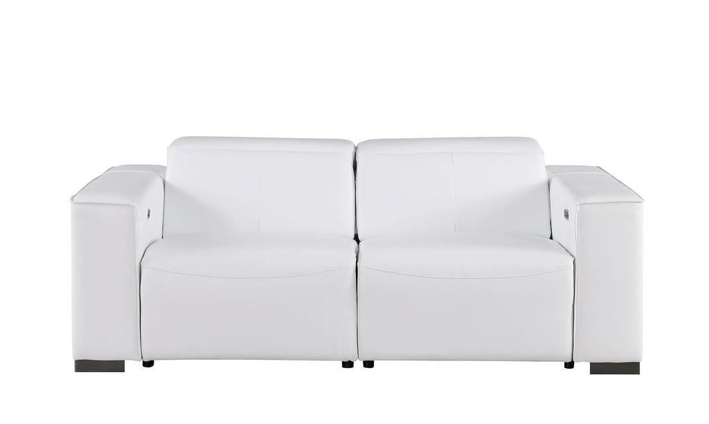 1208 Genuine Leather Dual Power Reclining Loveseat