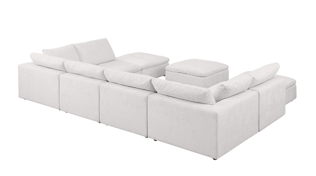 1100 Divanitalia Top-grain Italian Leather 9-Piece Sectional Sofa with Chaise