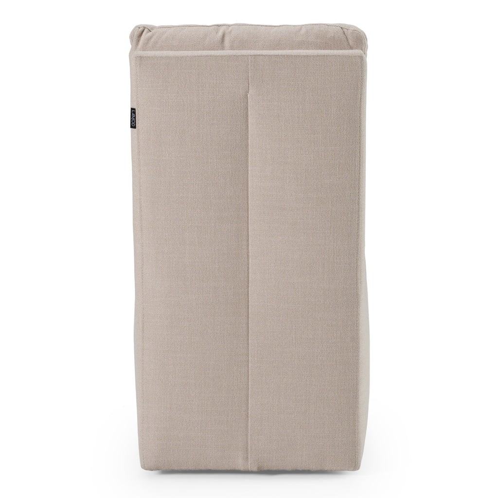 Adrian - Modern Beige Fabric Dining Chair with Castor Wheels