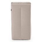 Adrian - Modern Beige Fabric Dining Chair with Castor Wheels