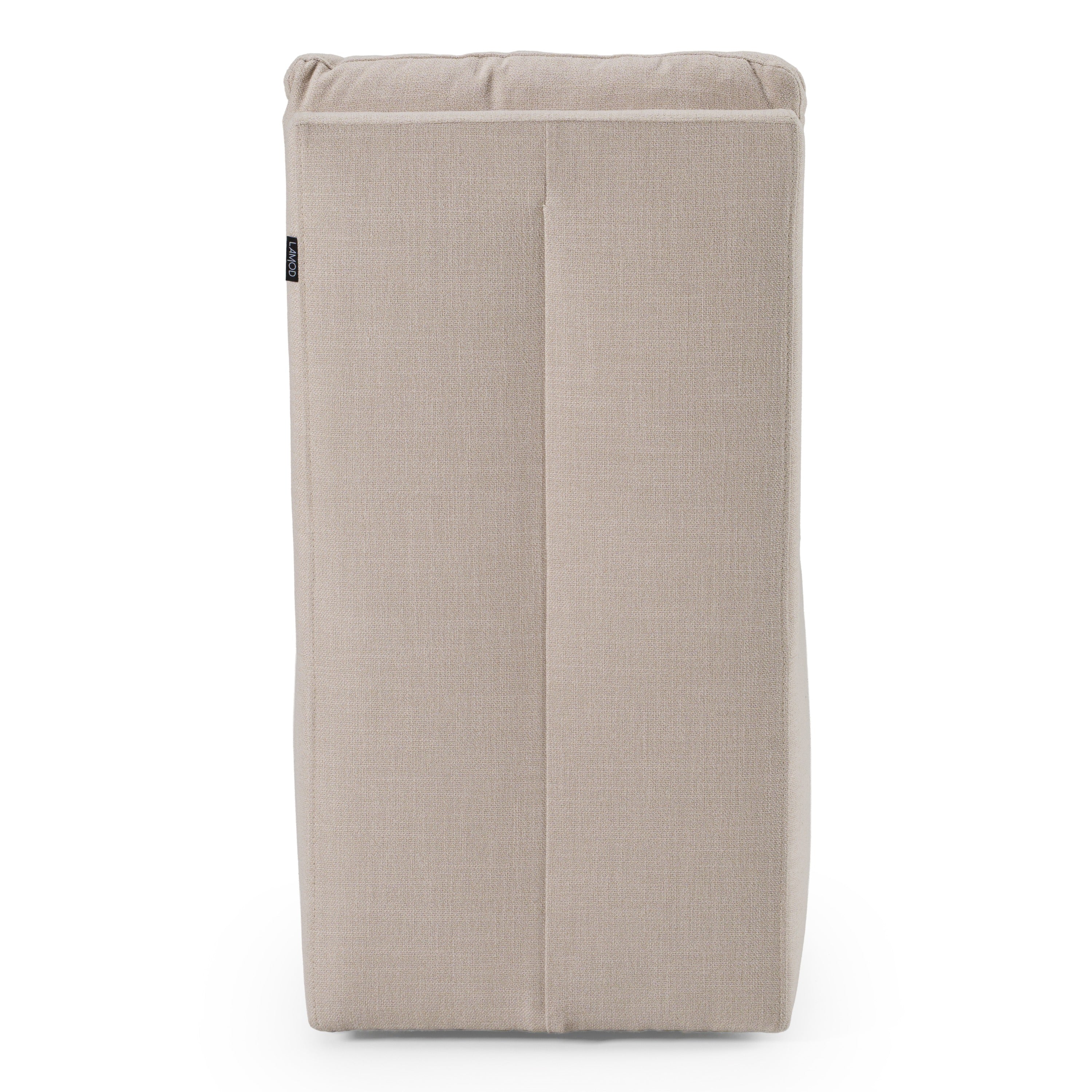 Adrian - Modern Beige Fabric Dining Chair with Castor Wheels
