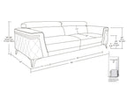 1140 Divanitalia Sofa with Adjustable Headrest in Top-grain Italian Leather - Dark Grey - SKU 1140-DK-GREY-S - view 12