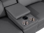 1246 Divanitalia 8-Piece L-Shaped Modular Power Reclining Sectional Sofa with 4 Power Recliners and Power Headrests - Top Grain Italian Leather