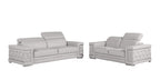 296 Modern Genuine Leather 2-Piece Sofa Set - Light Grey - SKU 296-LT-GREY-2PC - view 2