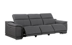 9762 Divanitalia 3-Piece Modular Power Reclining Sofa with 3 Power Recliners in Top Grain Italian Leather