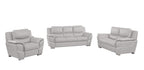 4572 Modern Genuine Leather 3-Piece Sofa Set - Light Grey - SKU 4572 LIGHT GREY 3PC (S/L/C) - GROUP - view 2