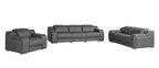 1116 Divanitalia 6-Piece Modular Power Reclining Sofa, Loveseat & Chair Set in Top Grain Italian Leather with 6 Power Recliners & Power Headrests - Dark Grey - SKU 1116-DK_GREY-6.6-HT-3PC - view 3