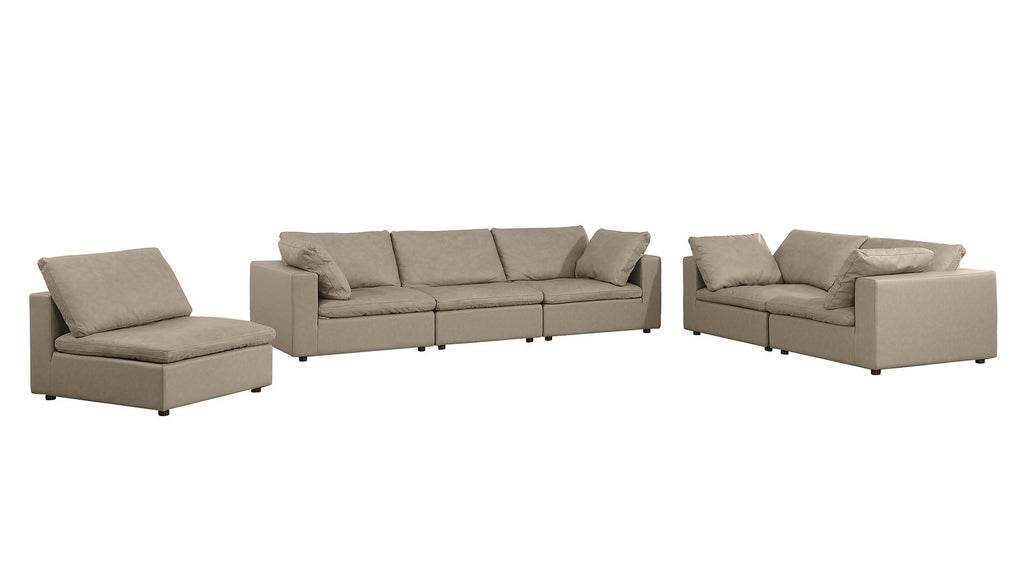 1100 Divanitalia 3-Piece Sofa Set - Top-grain Italian Leather with Ottoman