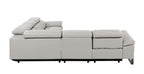 1246 Divanitalia 5-Piece L-Shaped Modular Power Reclining Sectional Sofa with Power Headrests - Top Grain Italian Leather