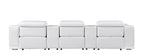 9762 Divanitalia 5-Piece Modular Power Reclining Sofa and Loveseat Set with 3 Power Recliners in Top Grain Italian Leather