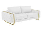 1050 Divanitalia 2-Piece Sofa Set in Top-grain Italian Leather - White - SKU 1050-WHITE-3PC - view 4