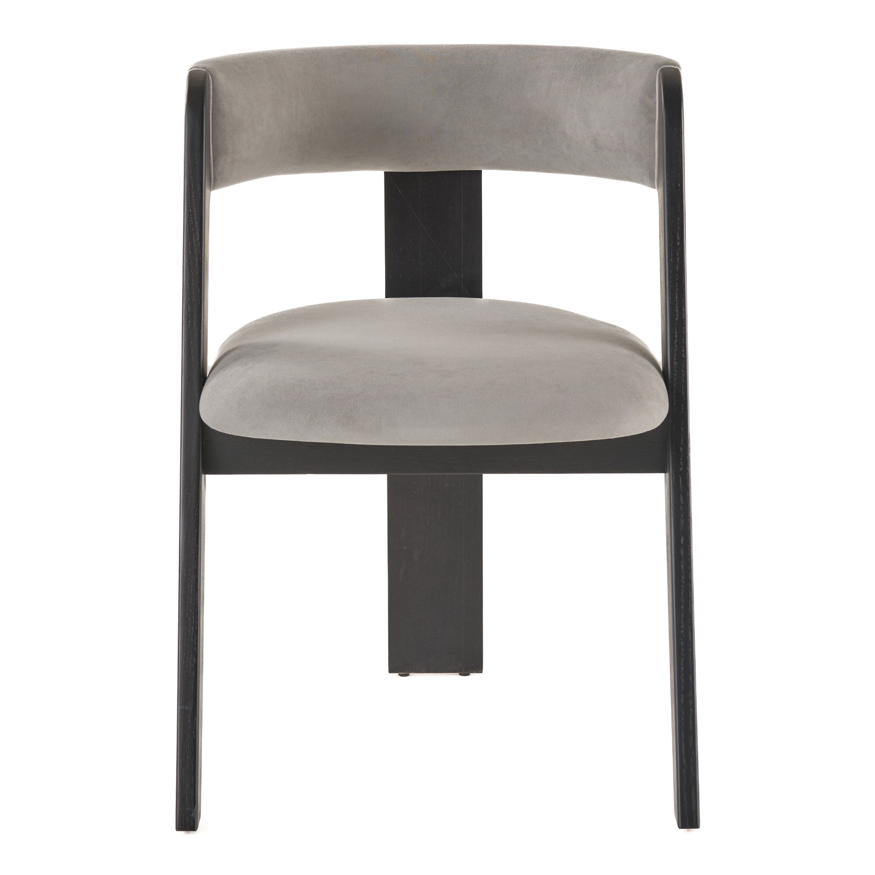 Washington - Modern Cream Fabric + Brown Oak Dining Chair (Set of 2)