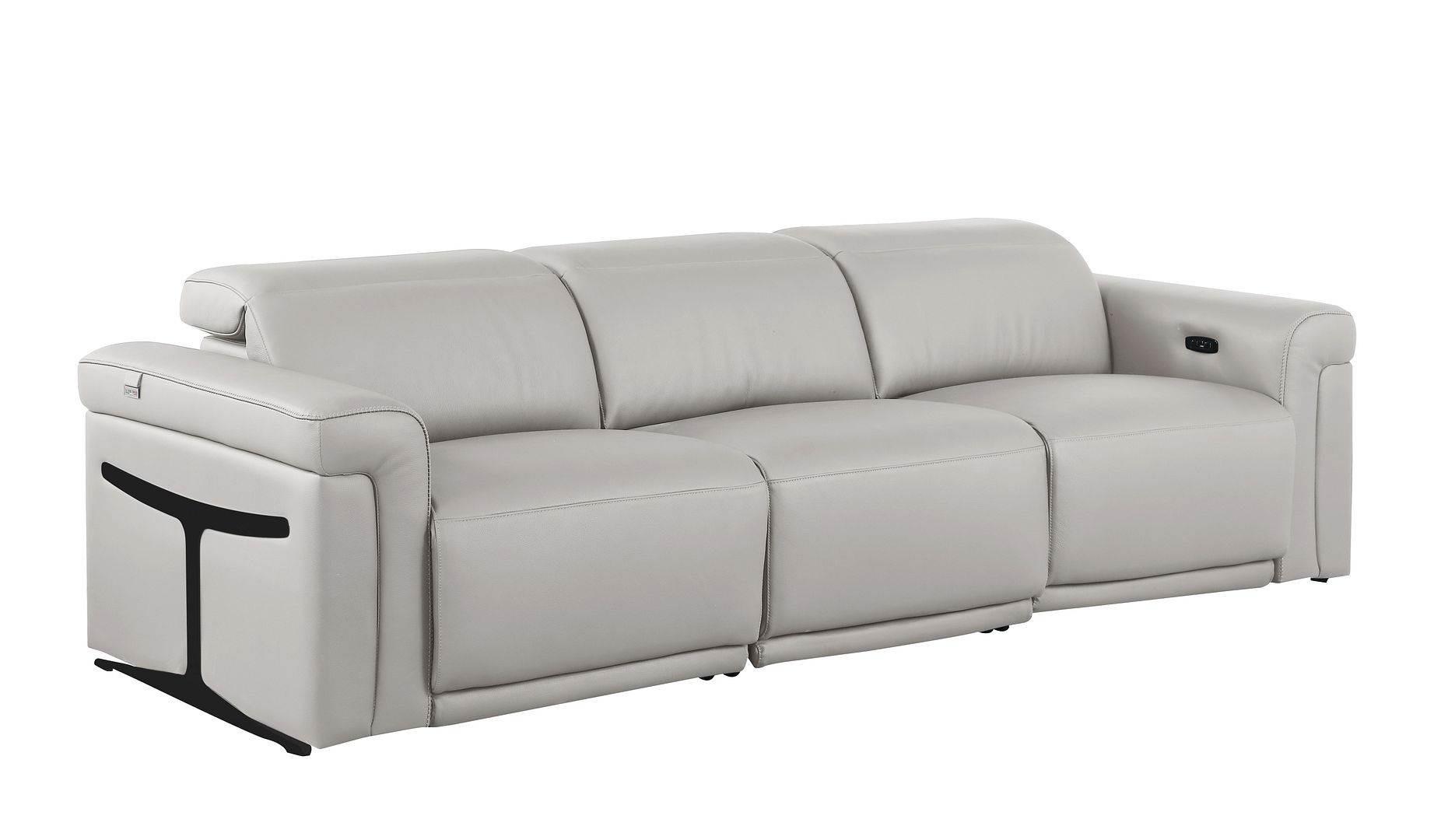 1126 Divanitalia 3-Piece Modular Power Reclining Sofa in Top Grain Italian Leather with 2 Power Recliners & Power Headrests