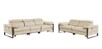 1246 Divanitalia Modular Power Dual Reclining Sofa and Loveseat Set with Power Headrests - Top Grain Italian Leather - Beige - SKU 1246-BEIGE-5.4-HT-2PC - view 3