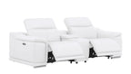 2679 Genuine Leather Reclining Set - Sofa and Loveseat with 5 Power Recliners - White - SKU 2679-WHITE-6.5-HT-2PC - view 4
