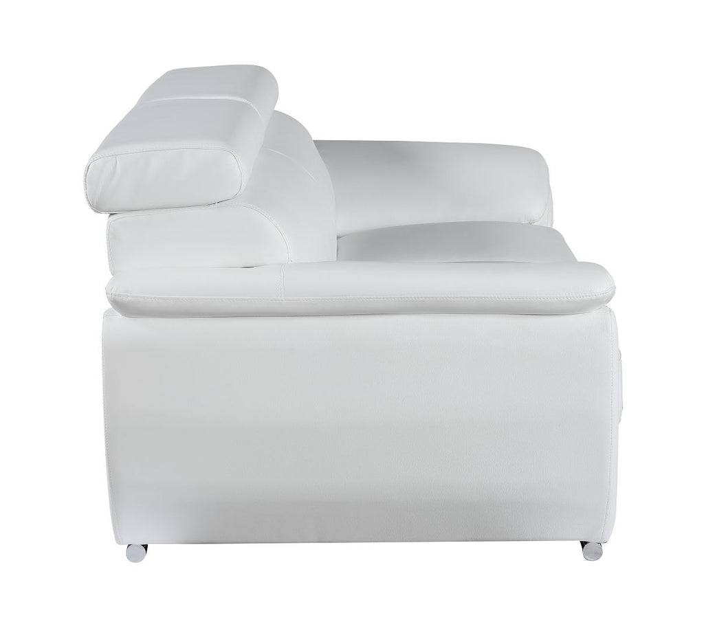 4571 Modern Genuine Leather Loveseat - White - SKU 4571-L-WHITE - view 5
