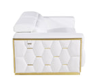 1111 Divanitalia Sofa with Adjustable Headrest in Top-grain Italian Leather - White - SKU 1111-WHITE-S - view 4