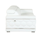 692 Divanitalia Sofa with Adjustable Headrest in Top-grain Italian Leather - White - SKU 692-S-WHITE - view 8