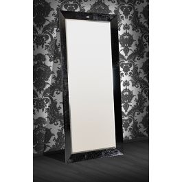 Regal Black Crocodile Floor Mirror