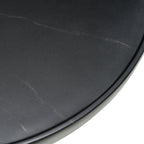 Akron - Modern Black & White Faux Marble Round Coffee Table