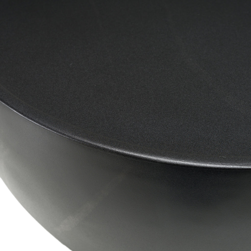 Akron - Modern Black & White Faux Marble Round End Table