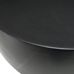 Akron - Modern Black & White Faux Marble Round End Table