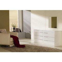 Prestige Modern White Lacquer Mirror