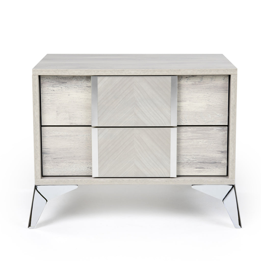 Alexa Italian Modern Grey Nightstand