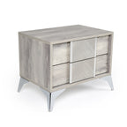 Alexa Italian Modern Grey Nightstand