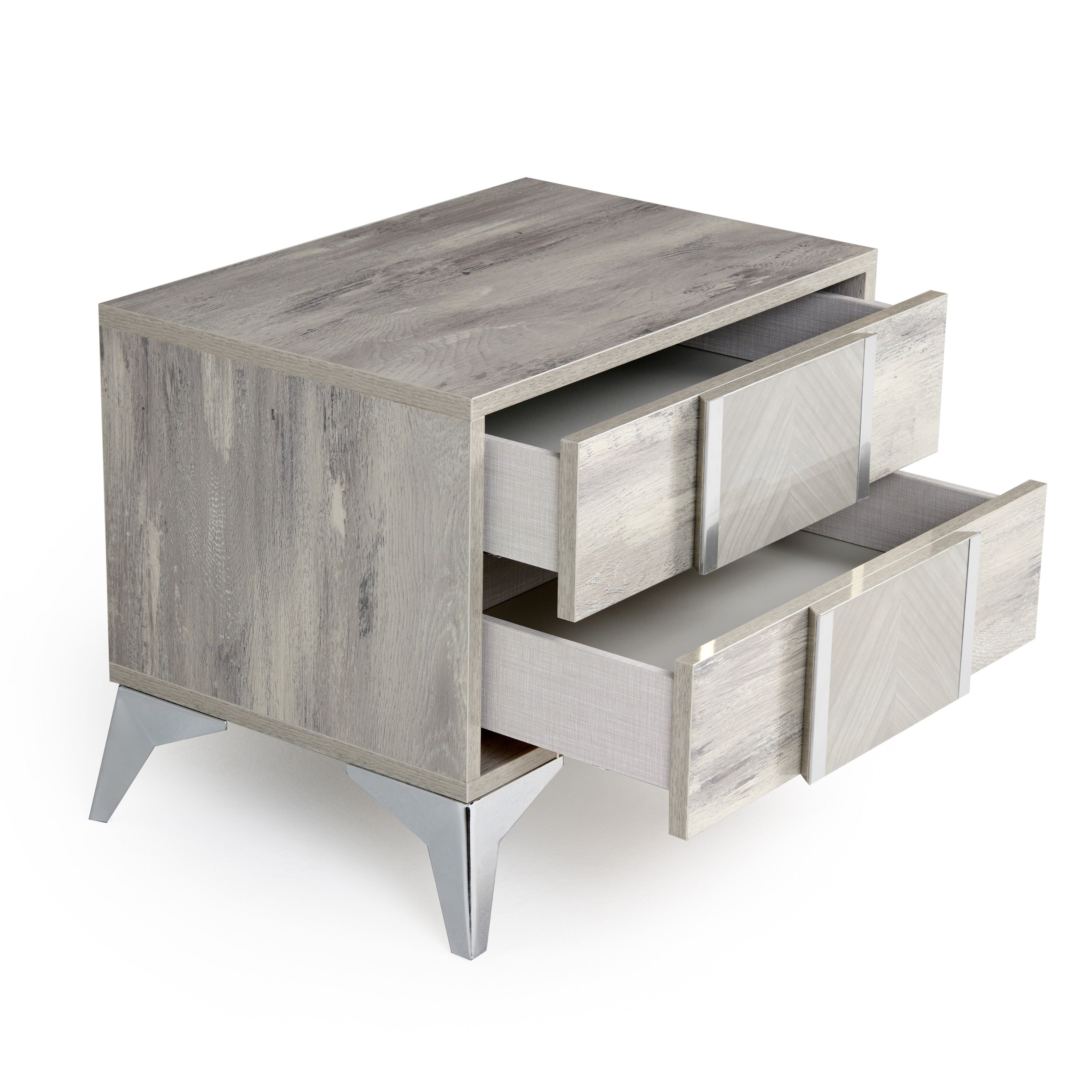 Alexa Italian Modern Grey Nightstand