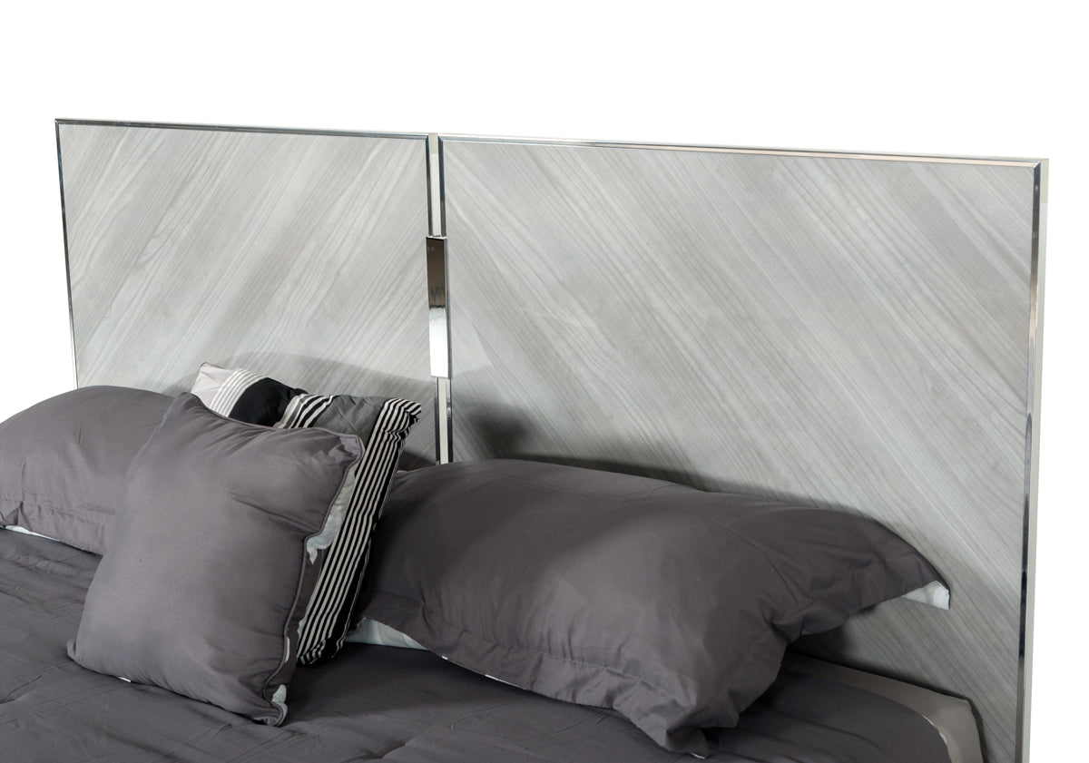 Eastern King Alexa Italian Modern Grey Bed