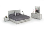 Eastern King Alexa Italian Modern Grey Bed