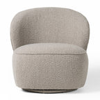 Allis - Glam Grey and Black Fabric Swivel Accent Chair