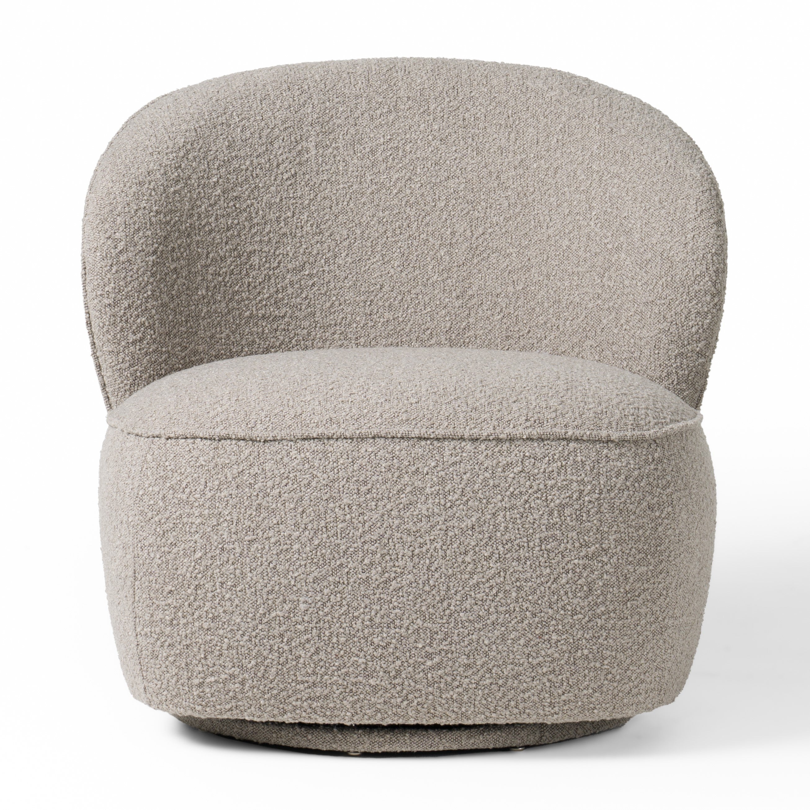 Allis - Glam Grey and Black Fabric Swivel Accent Chair