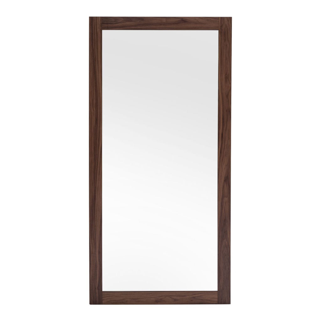Amberlie - Modern Walnut Floor Mirror