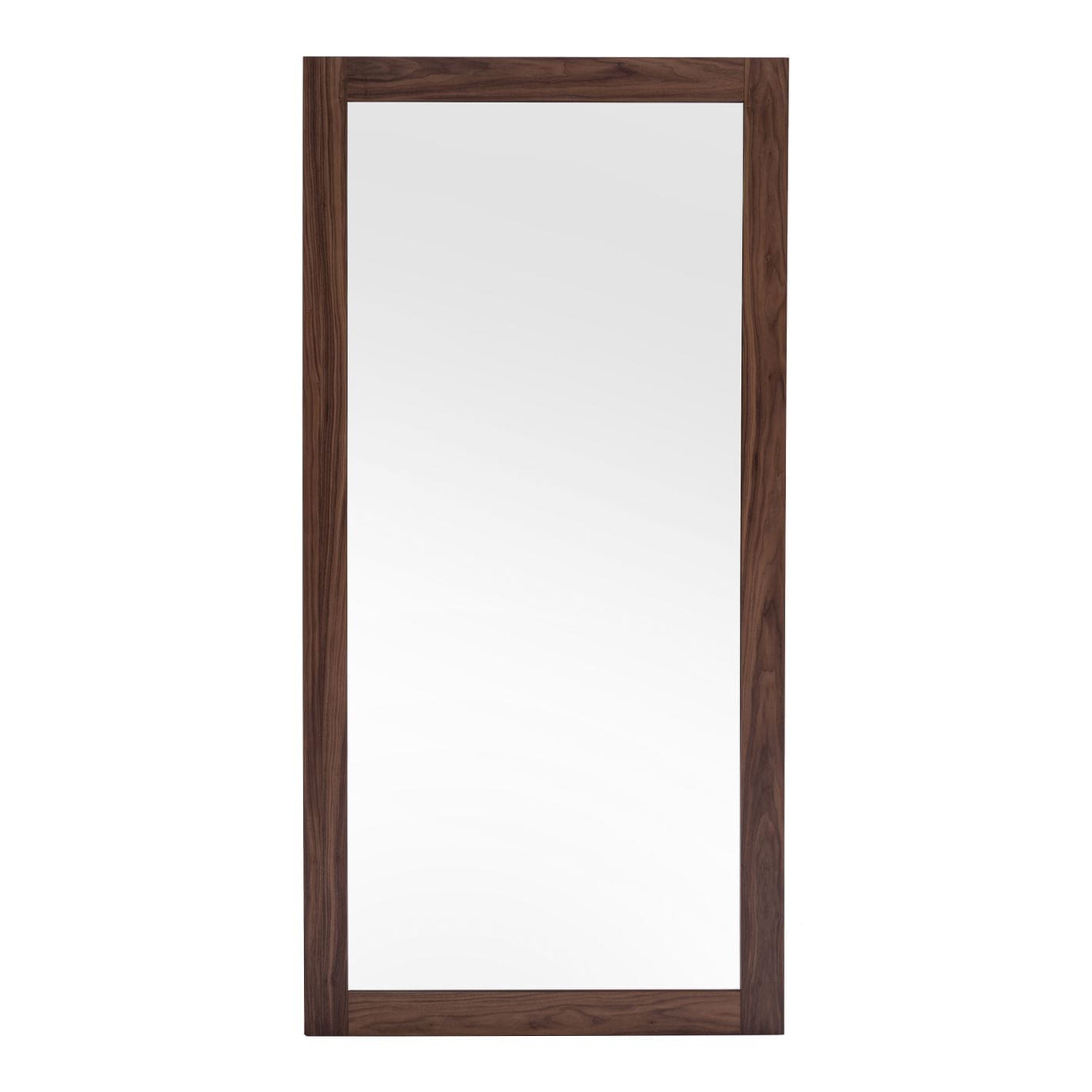 Amberlie - Modern Walnut Floor Mirror