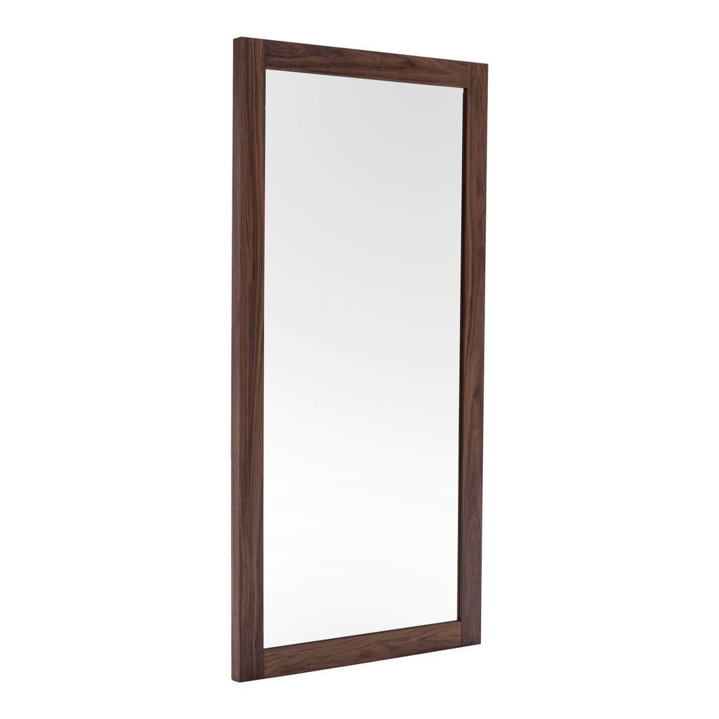 Amberlie - Modern Walnut Floor Mirror