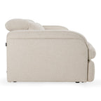 Ambler - Modern Off-White Fabric Sofa with 2 Power Recliners
