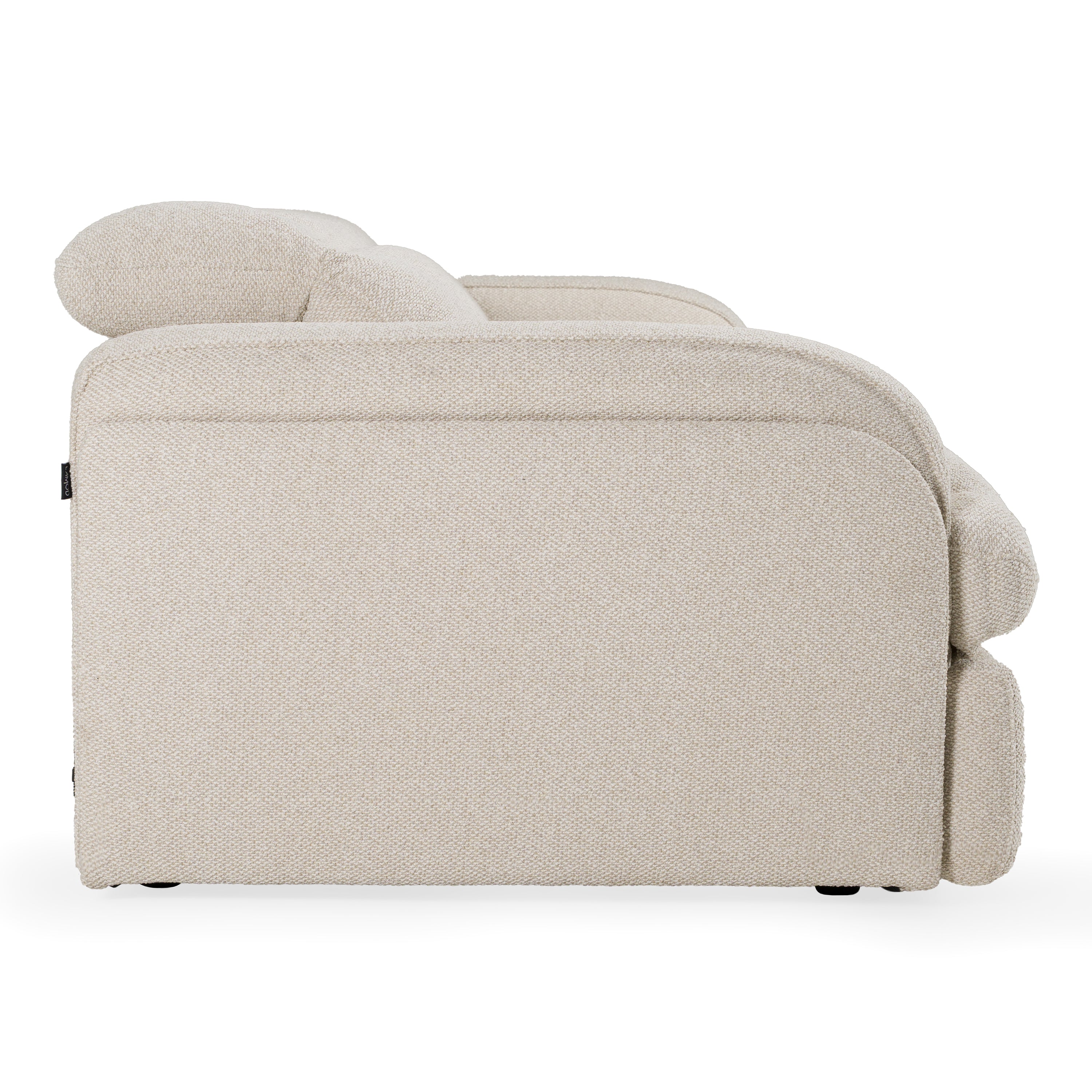 Ambler - Modern Off-White Fabric Sofa with 2 Power Recliners