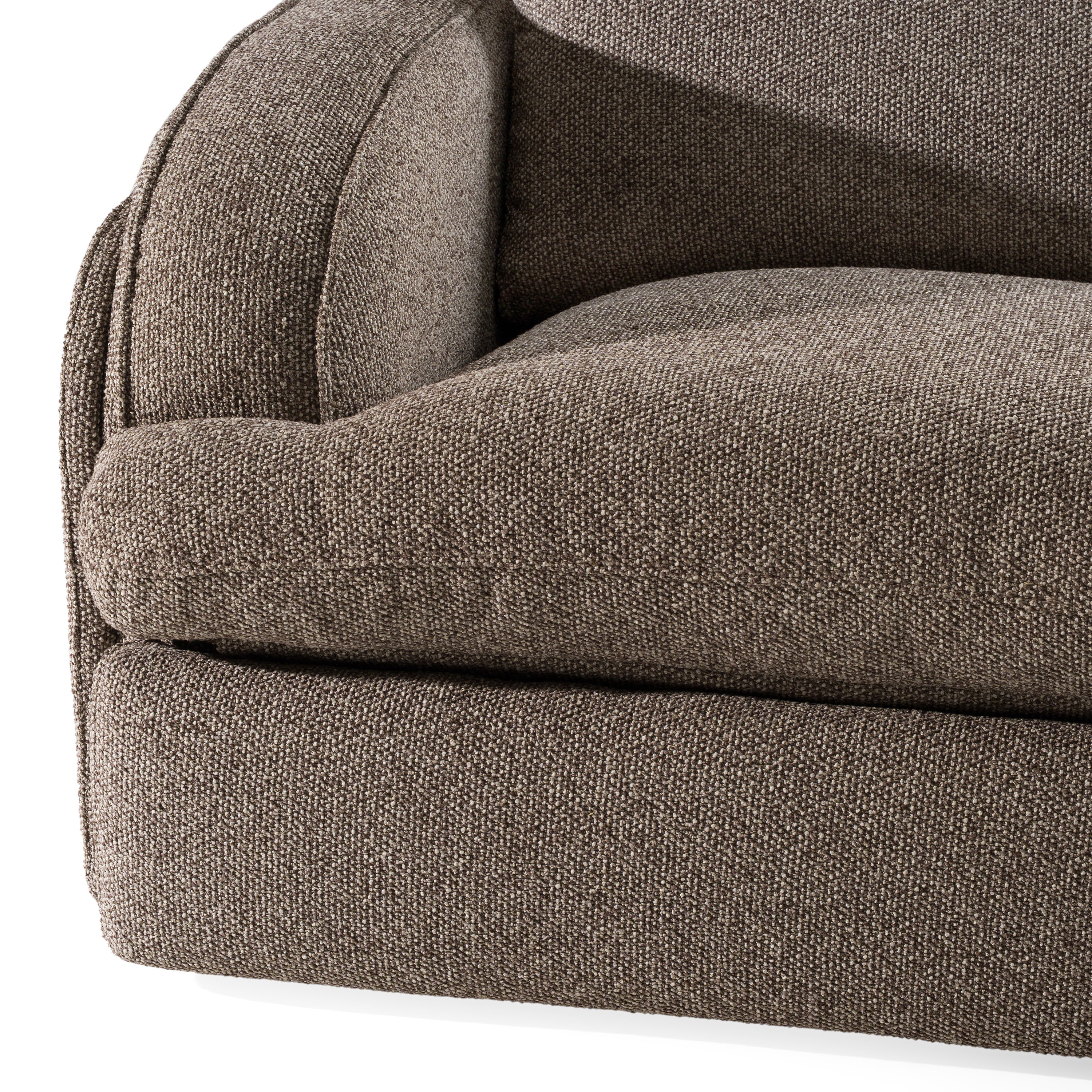 Ambler - Modern Brown Fabric Sectional Sofa with 2 Power Recliners Right Facing Chaise