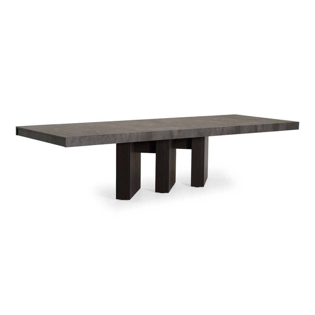 Amsterdam - Modern Grey Volcano & Eucalyptus Oak Dining Table