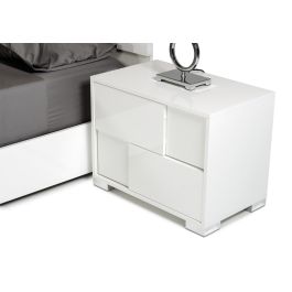 Monza Italian Modern White Nightstand