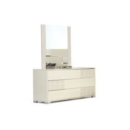 Monza Italian Modern Beige Mirror