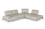 Andrea - Modern Grey Leather Sectional Sofa