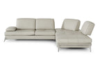 Andrea - Modern Grey Leather Sectional Sofa