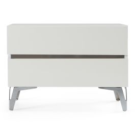 Angela - Italian Modern White Nightstand