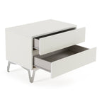 Angela - Italian Modern White Nightstand