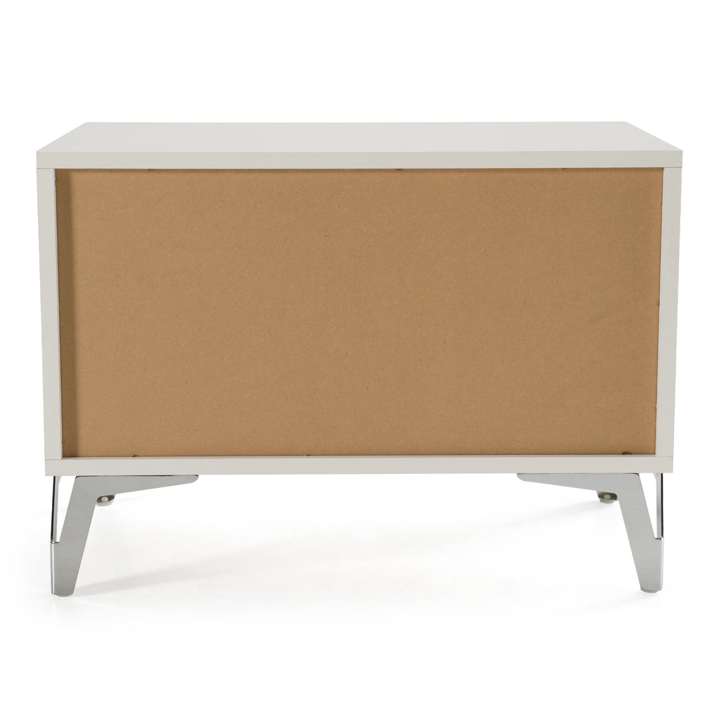 Angela - Italian Modern White Nightstand